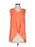 BCBGMAXAZRIA 100% Polyester Solid Orange Sleeveless Blouse Size S - photo 1