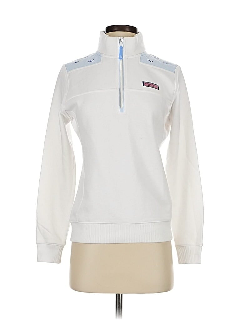 Pre-owned Vineyard Vines Fleece Jacket In White