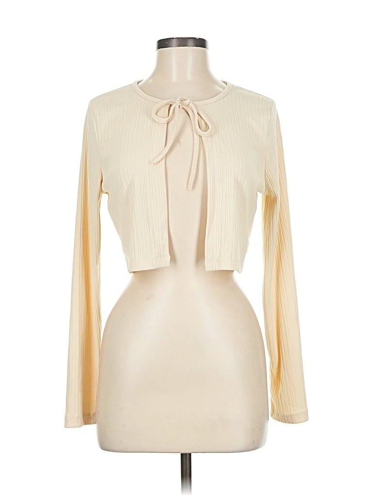 Pre-owned Fashion Union Cardigan Sweater In White