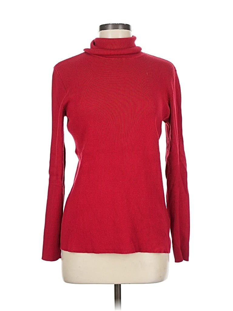 Pre-owned Coldwater Creek Turtleneck Sweater In Red