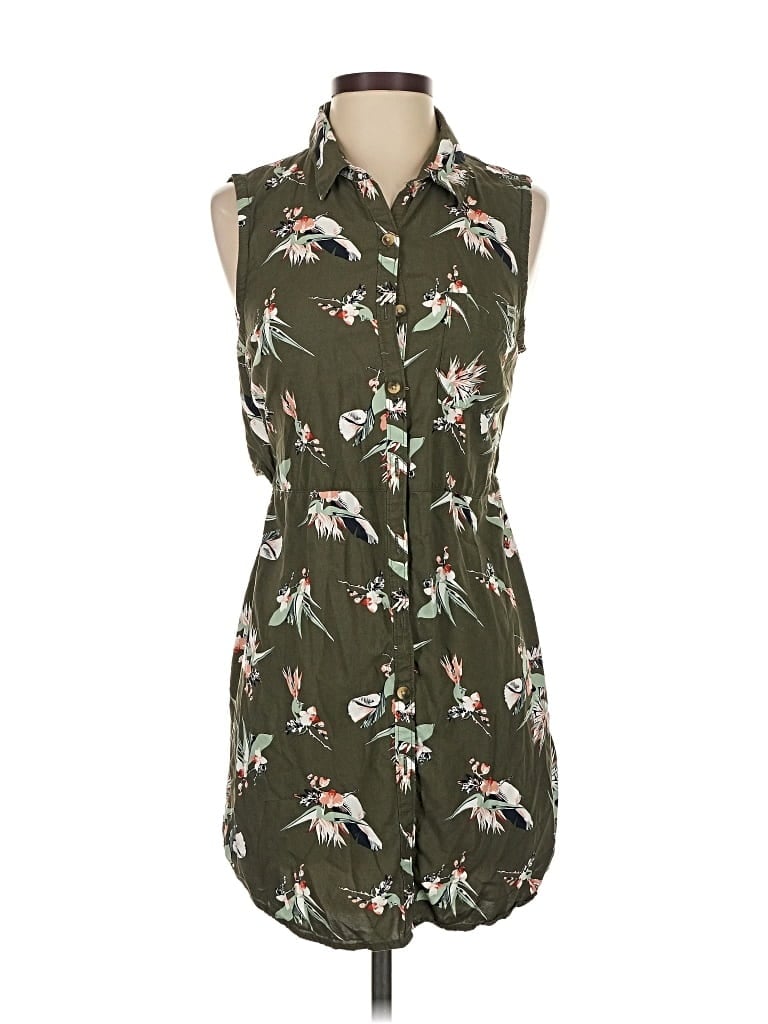 Pre-owned Vans Sleeveless Button Down Shirt In Green