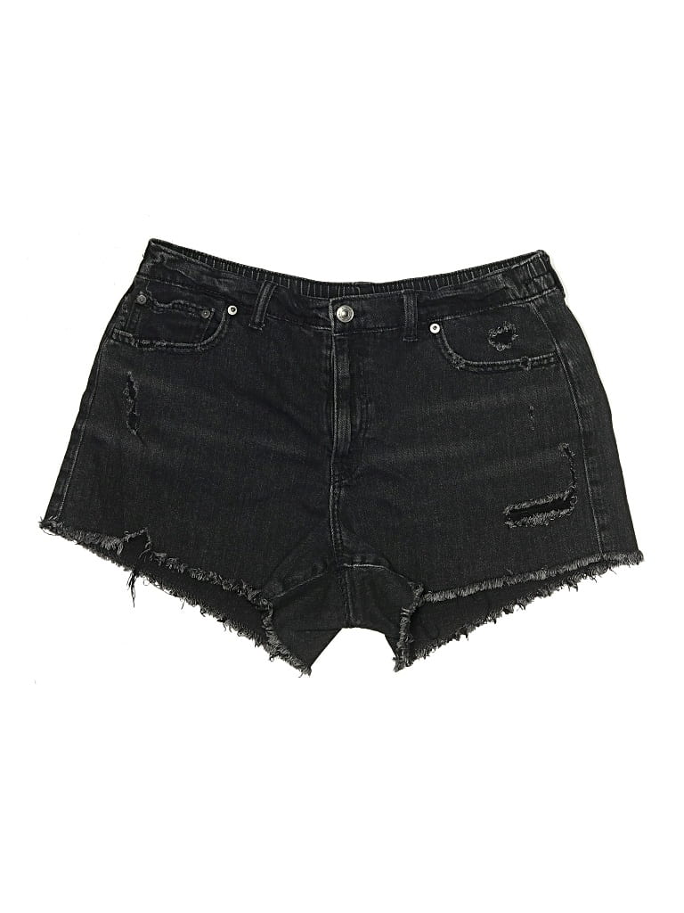 Pre-owned Aerie Denim Shorts In Black