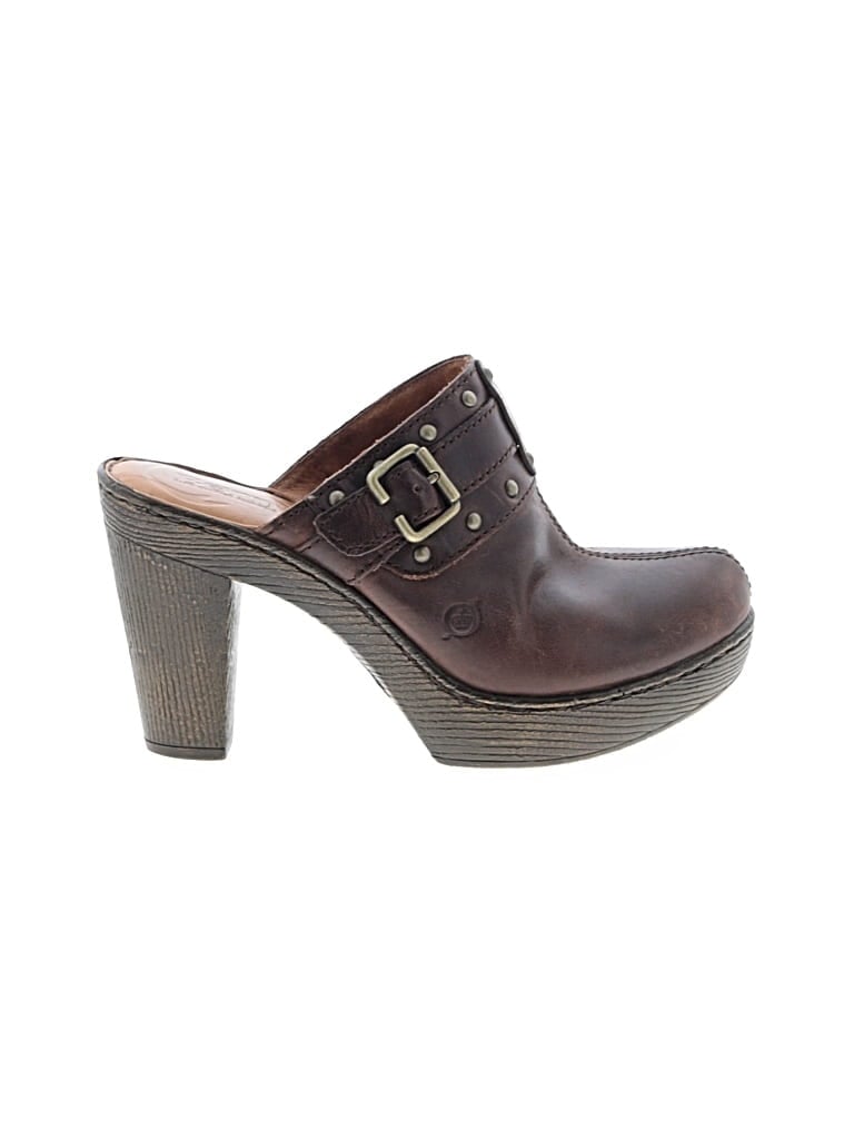 Pre-owned Born Mule/clog In Brown