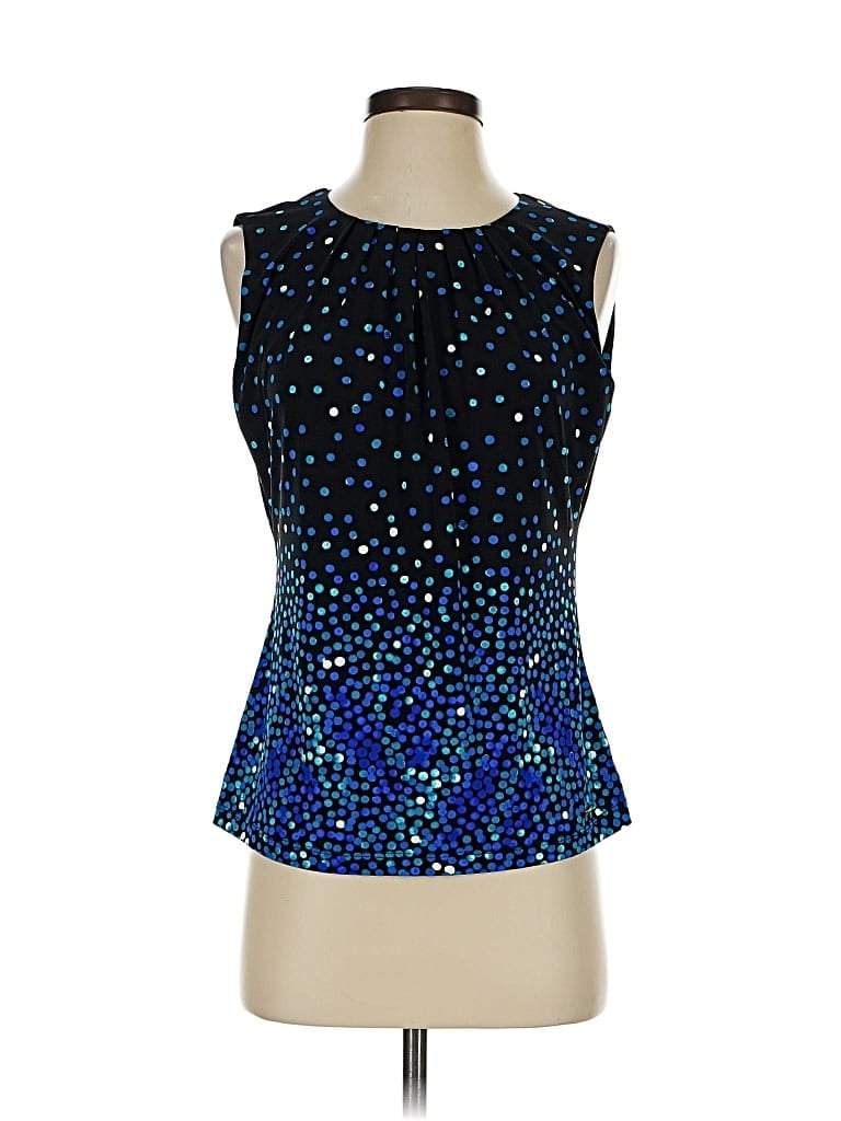 Pre-owned Calvin Klein Sleeveless Blouse In Blue