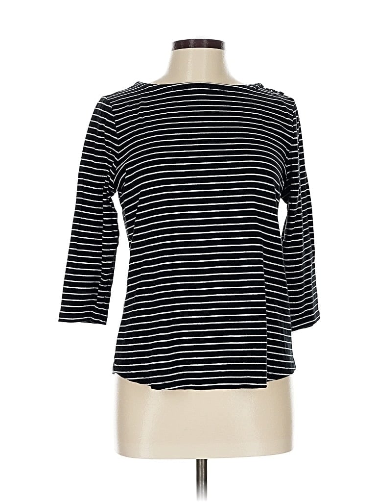 Pre-owned Charter Club 3/4 Sleeve T-shirt In Black