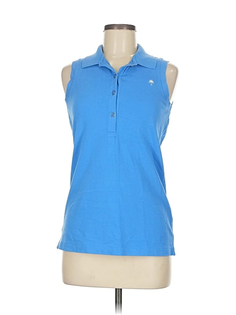 Pre-owned Lilly Pulitzer Sleeveless Polo Shirt In Blue
