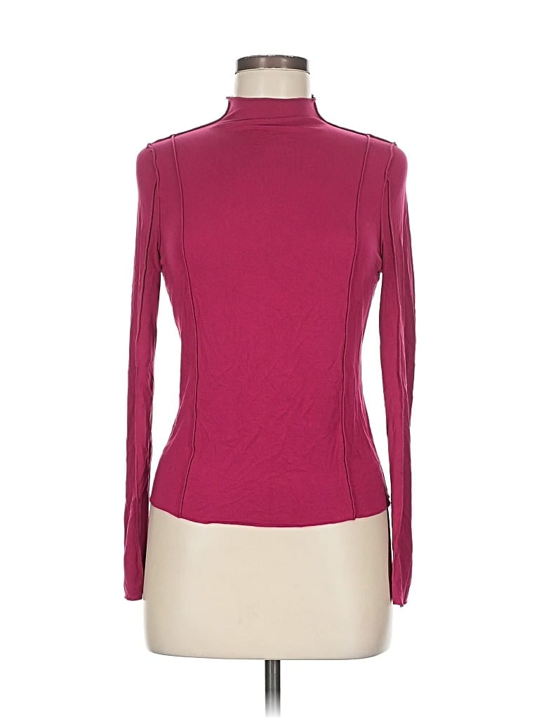 Pre-owned Sweaty Betty Long Sleeve Top Burgundy Turtleneck Tops