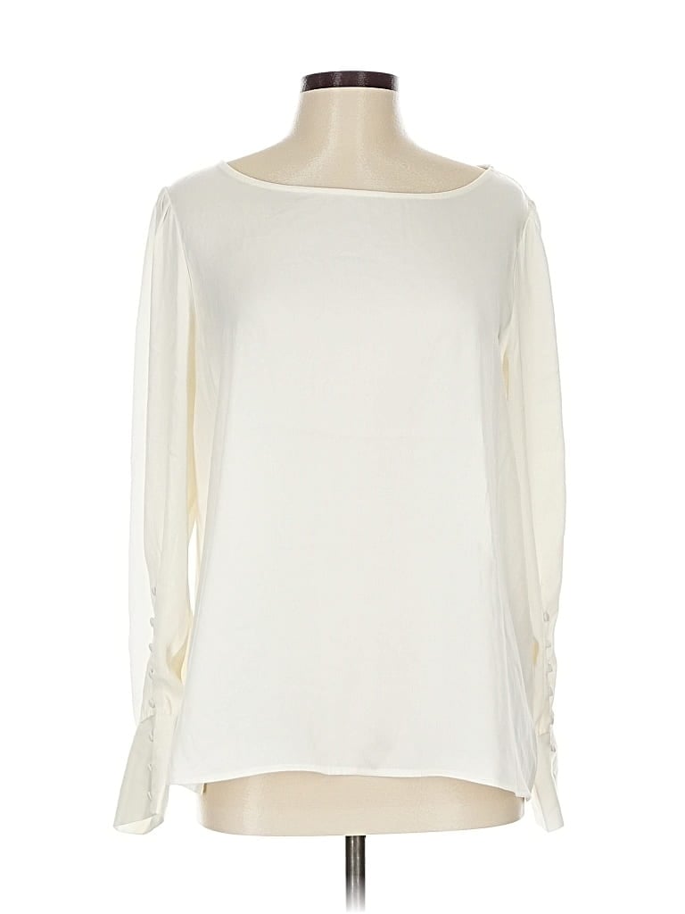 Pre-owned Express Long Sleeve Blouse In White