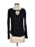 Lucky Brand Black Long Sleeve Top Size XS - photo 1