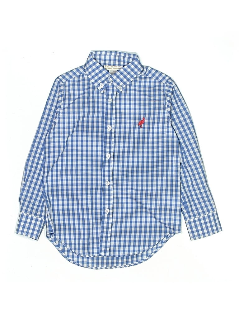 Pre-owned The Beaufort Bonnet Company Kids' Long Sleeve Button Down Shirt In Blue