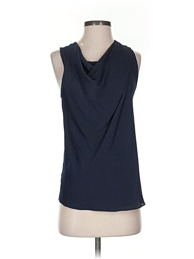 Pre-owned Ann Taylor Sleeveless Blouse In Blue