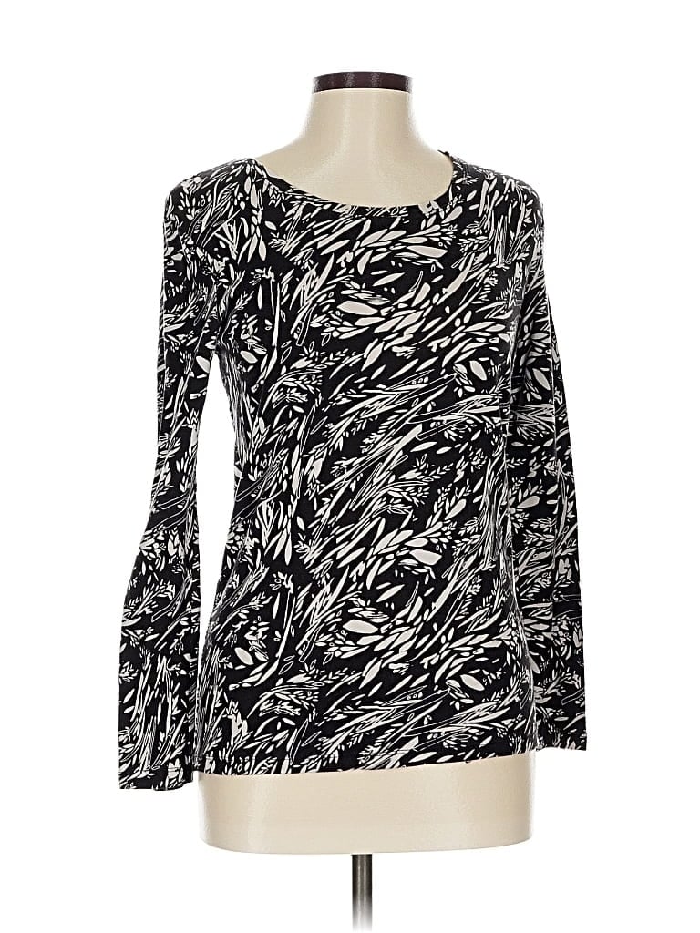 Pre-owned Daisy Fuentes Long Sleeve T-shirt In Black