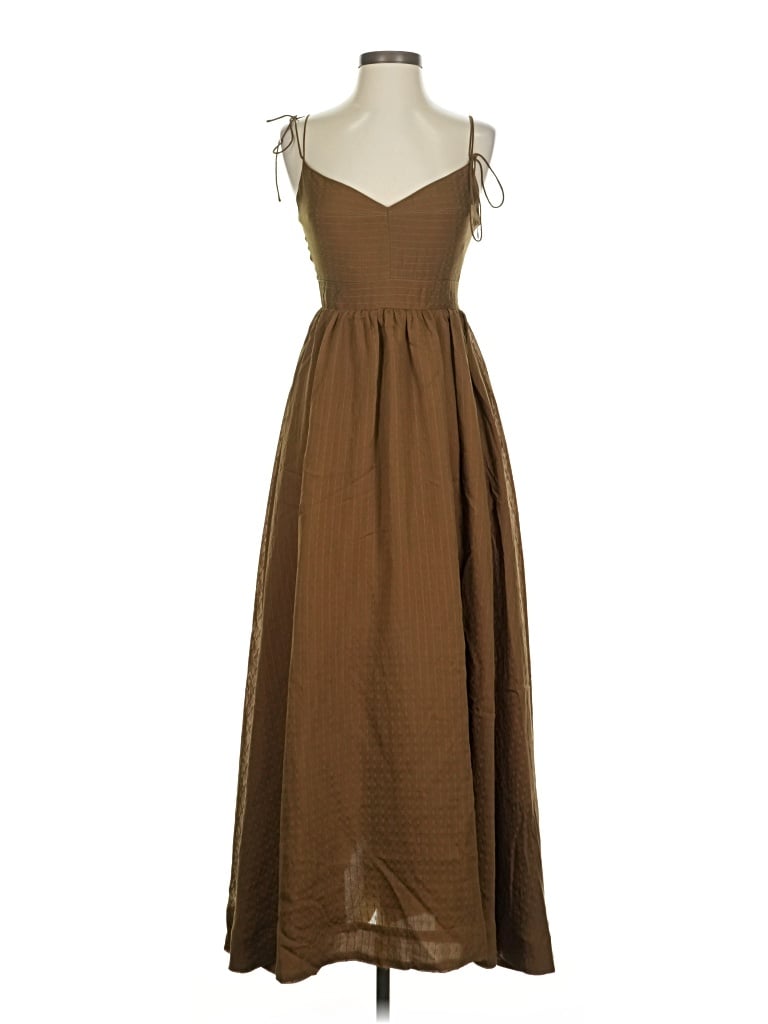 Pre-owned En Saison Casual Dress In Brown