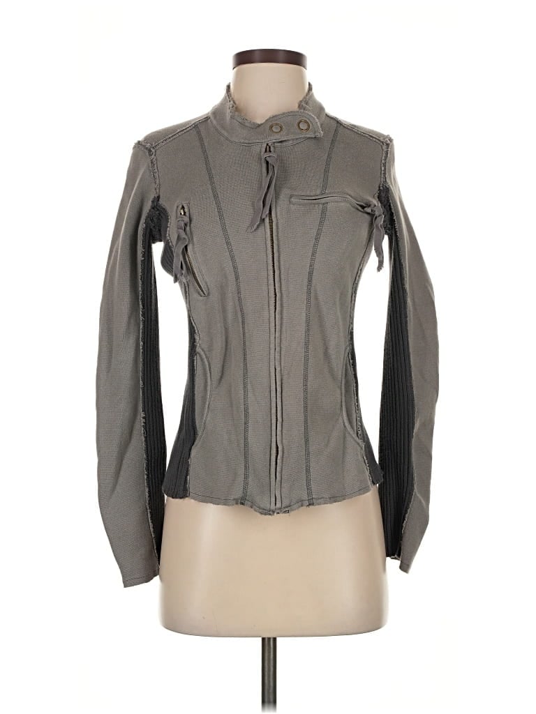Pre-owned Free People Jacket In Gray