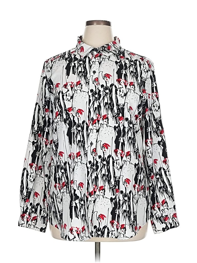 Pre-owned Karl Lagerfeld Long Sleeve Blouse In Silver