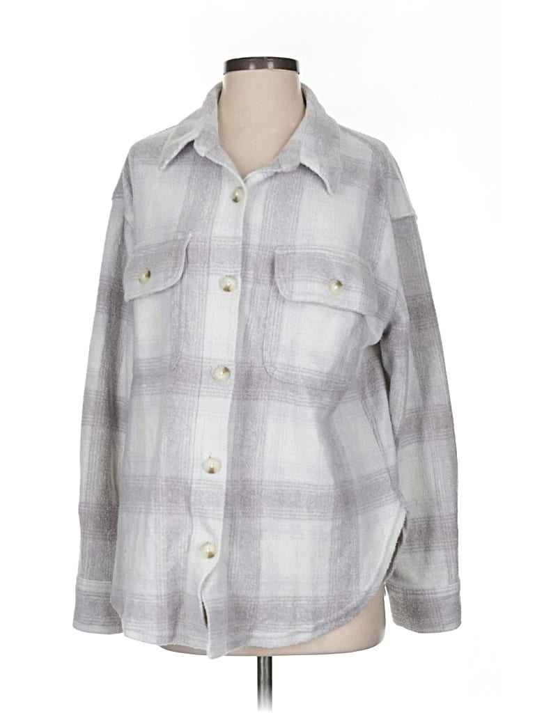 Pre-owned American Eagle Outfitters Cardigan Sweater In Gray