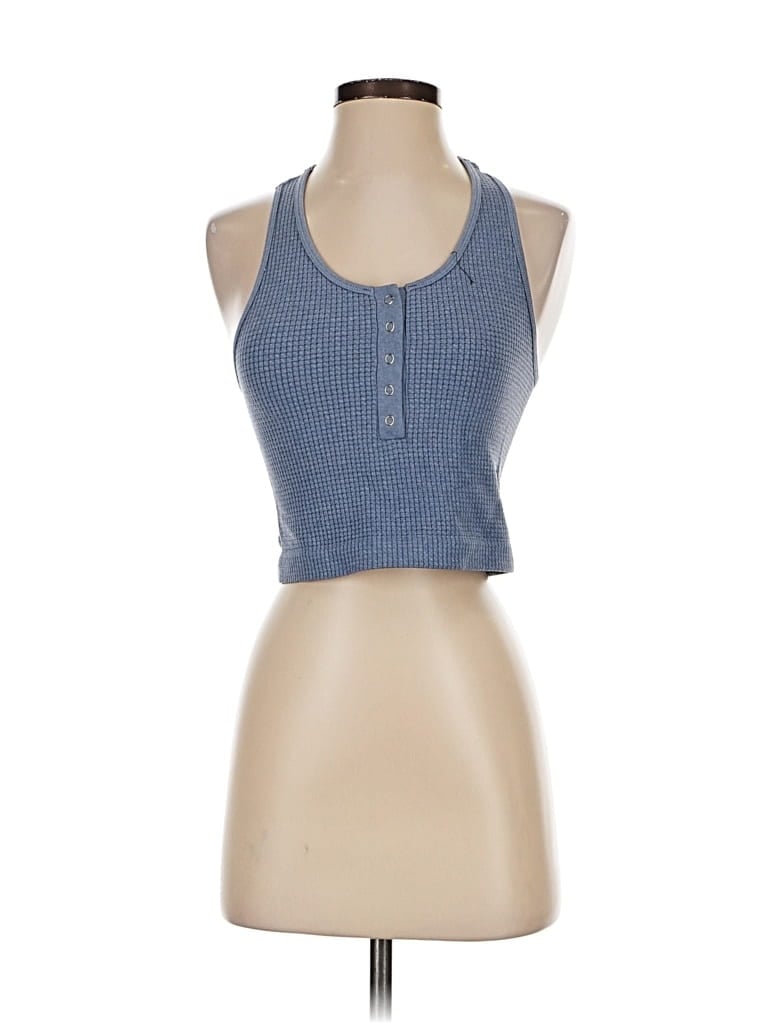 GYPSY & JADE Pre-owned Tank Top Blue Halter Neckline Tops