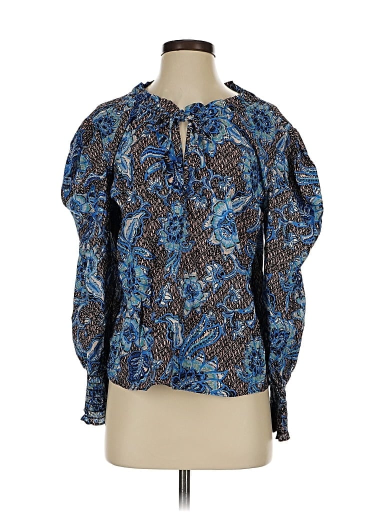 Pre-owned Misa 3/4 Sleeve Blouse In Blue