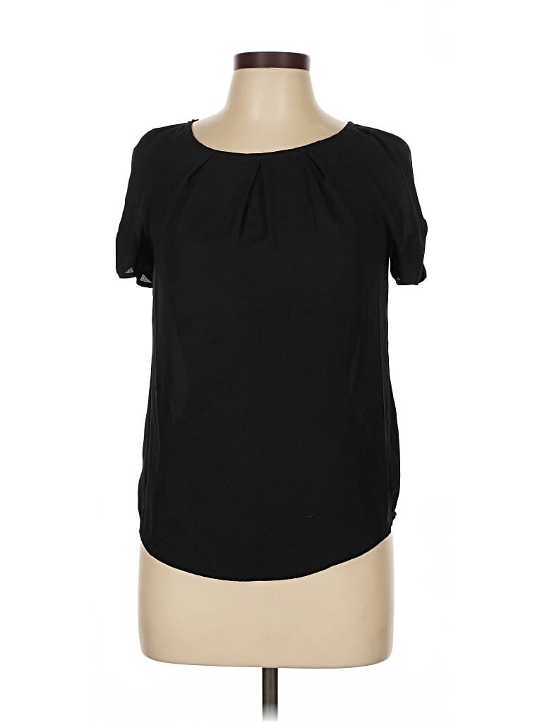 Pre-owned Apt. 9 Short Sleeve Blouse In Black