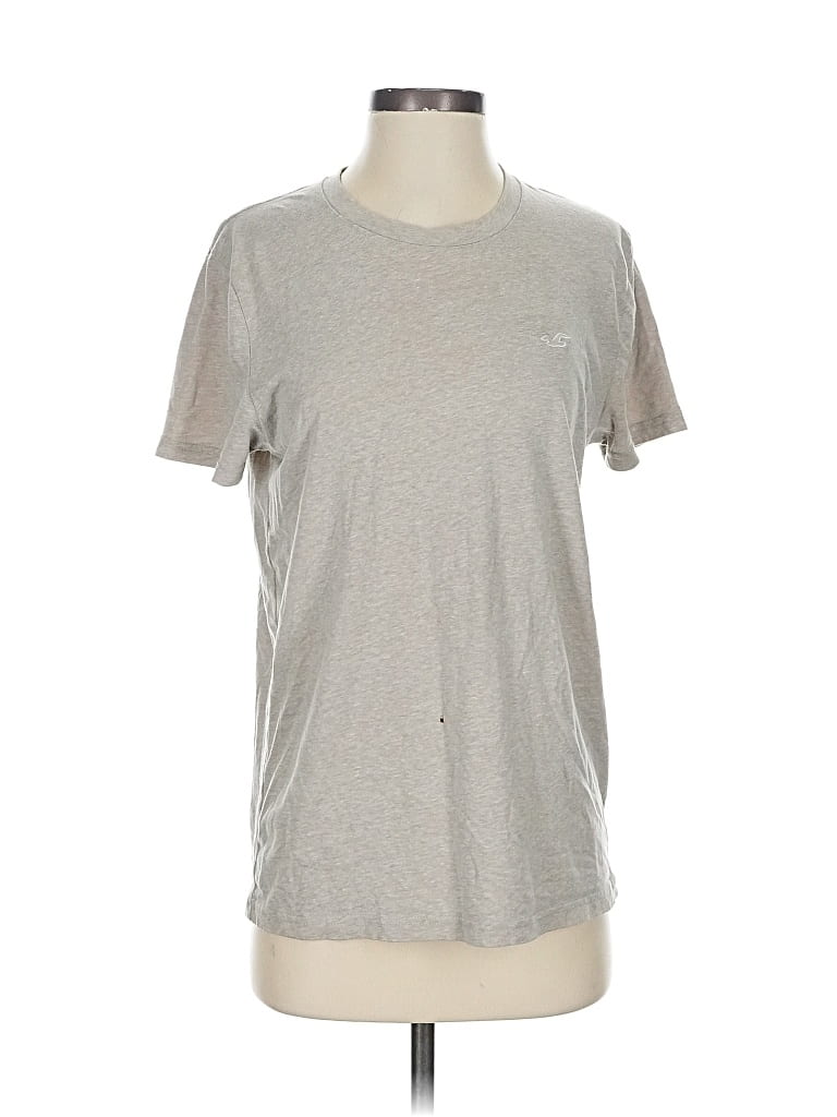 Pre-owned Hollister Short Sleeve T-shirt In Gray