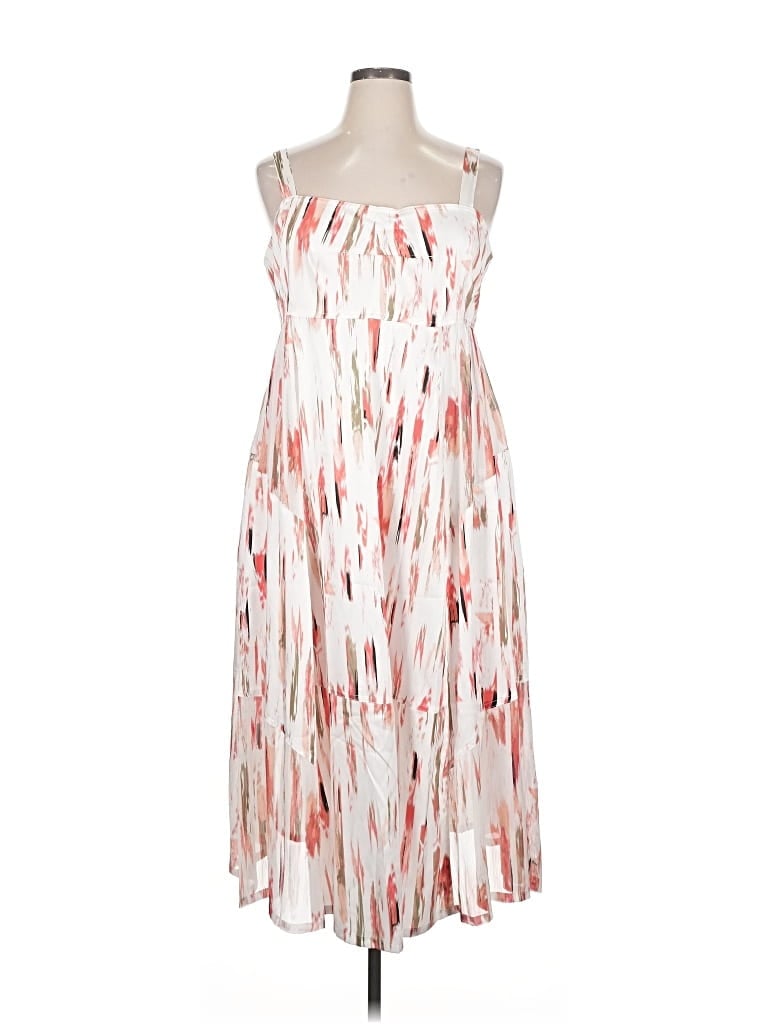 Pre-owned Dkny Casual Dress In White