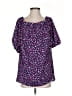 MICHAEL Michael Kors Purple Short Sleeve Blouse Size S - photo 1
