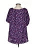MICHAEL Michael Kors Purple Short Sleeve Blouse Size S - photo 2