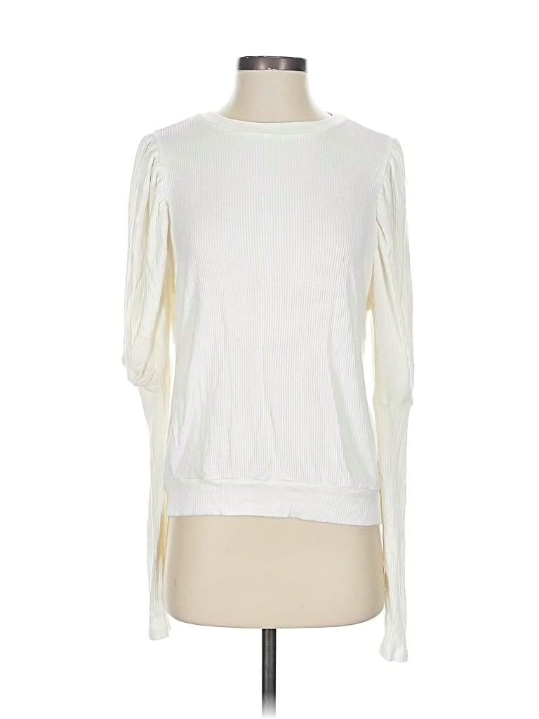 Pre-owned Michael Lauren Cardigan Sweater In White