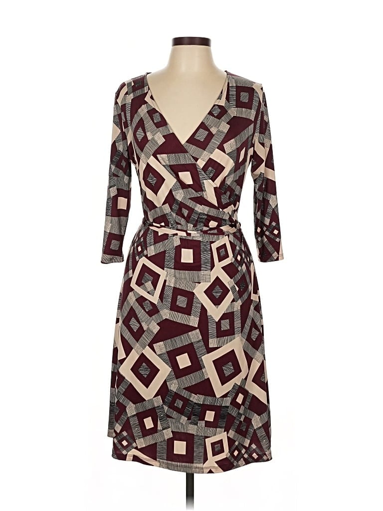 Pre-owned Gilli Casual Dress In Burgundy
