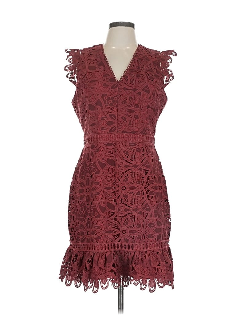 Pre-owned Adelyn Rae Cocktail Dress In Burgundy