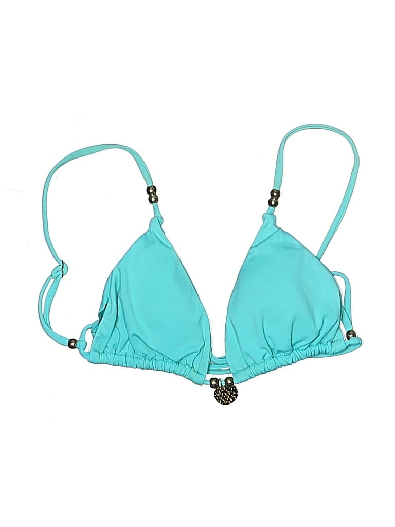 Pre-owned Ale By Alessandra Swimsuit Top Teal Swimwear In Blue