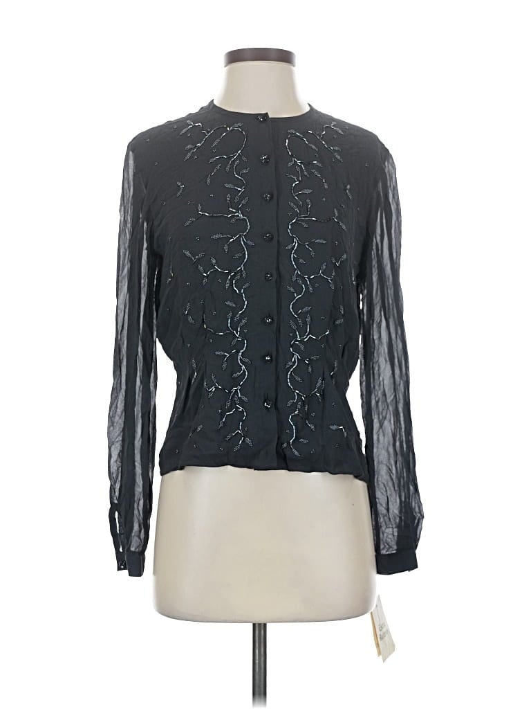 Dana Buchman Long Sleeve Blouse In Black