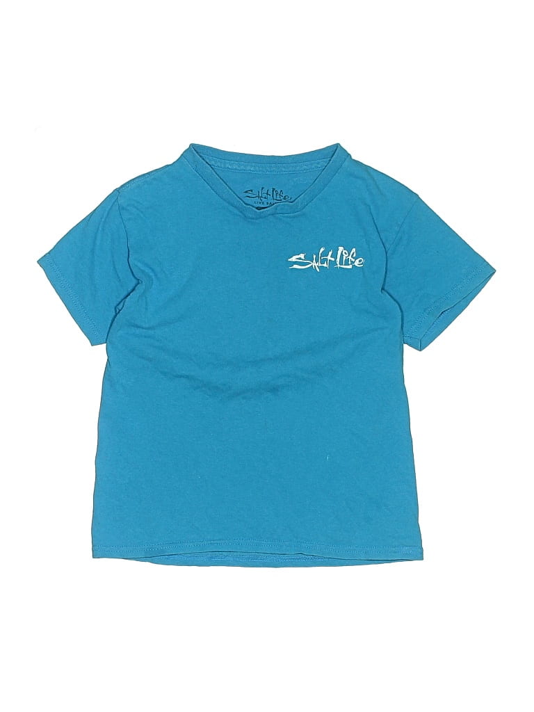 Pre-owned Salt Life Kids' Short Sleeve T-shirt In Blue