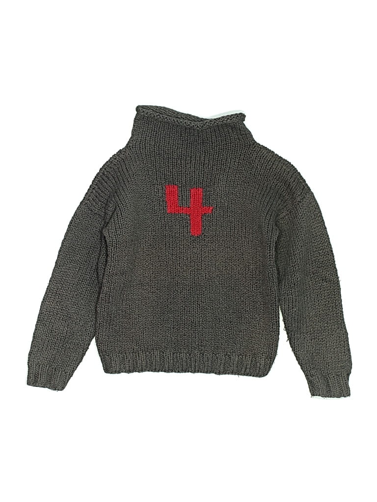Pre-owned Unbranded Kids' Turtleneck Sweater In Gray