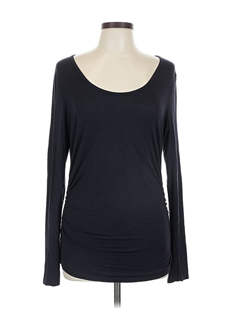 Pre-owned Ellen Tracy Long Sleeve T-shirt In Black