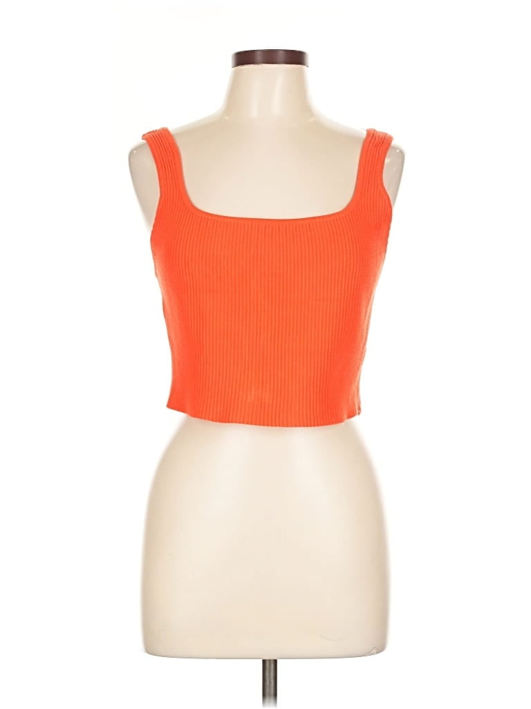 Pre-owned House Of Harlow 1960 Tank Top Orange Square Neckline Tops