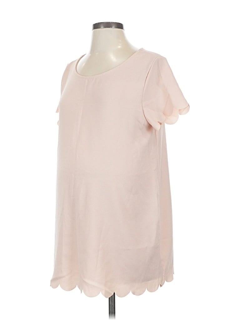 Pre-owned Pink Blush Short Sleeve Blouse In Pink