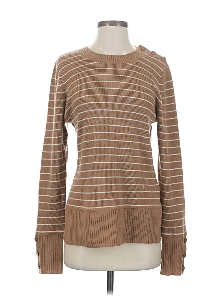 Pre-owned Equipment Cashmere Pullover Sweater In Brown