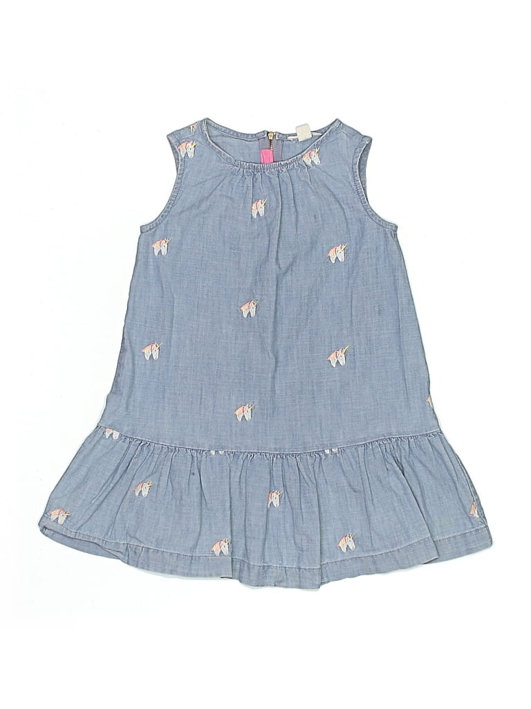 Pre-owned Crewcuts Kids' Dress In Blue