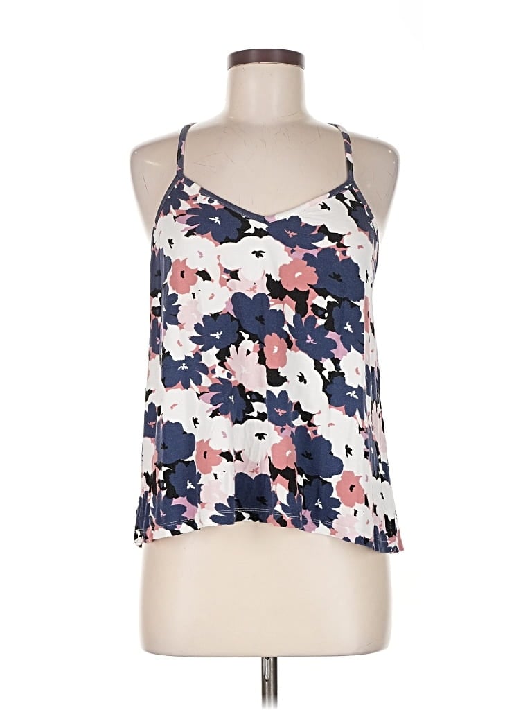 Pre-owned Market & Spruce Tank Top Blue Halter Neckline Tops