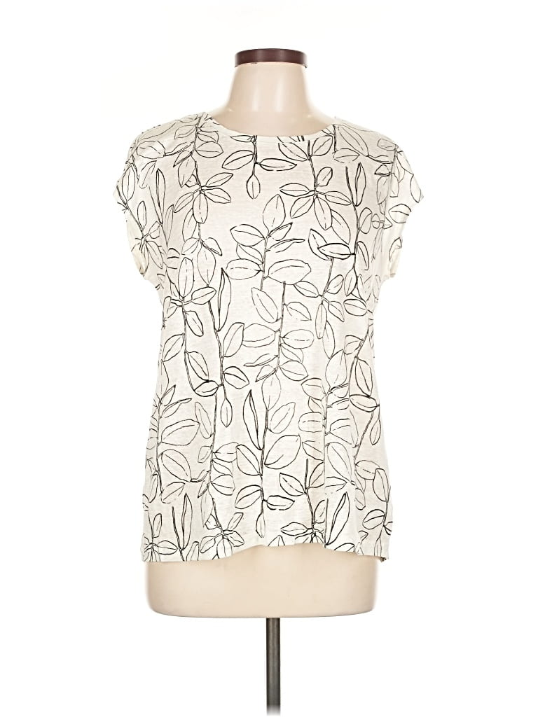 Pre-owned Cynthia Rowley Tjx Short Sleeve Blouse In White