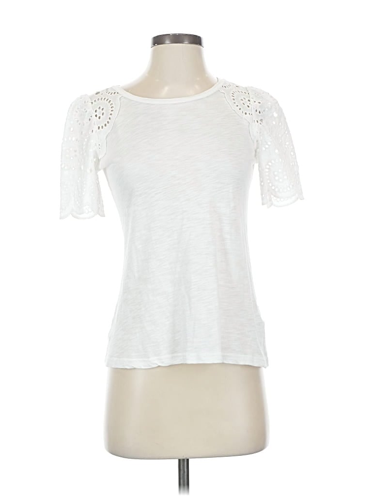 Pre-owned T Tahari Short Sleeve T-shirt In White