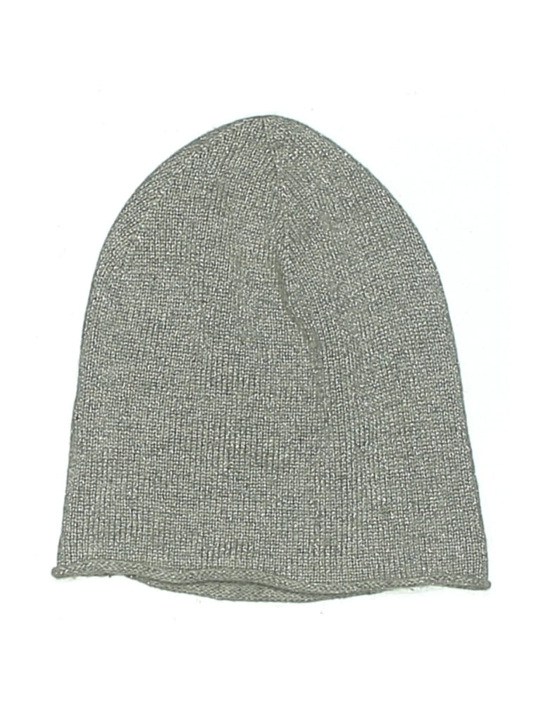 Pre-owned Halogen Beanie Hat In Silver