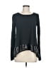 BCBGMAXAZRIA 100% Modal Solid Black Long Sleeve Top Size M - photo 1