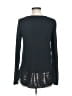 BCBGMAXAZRIA 100% Modal Solid Black Long Sleeve Top Size M - photo 2