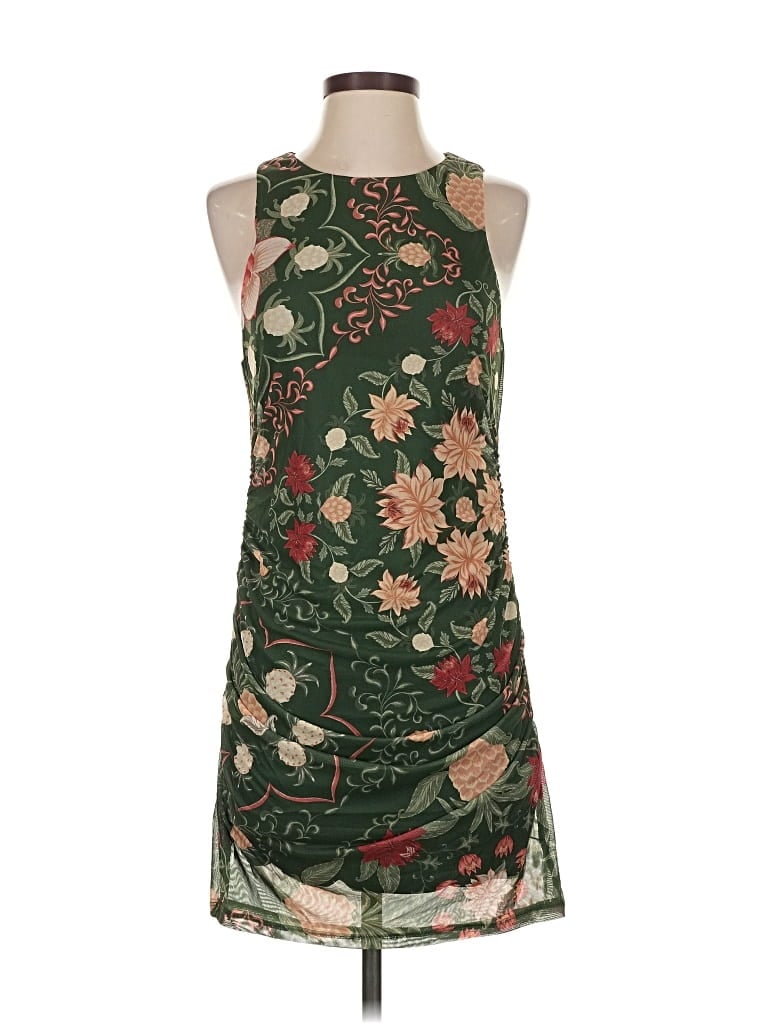 Pre-owned Farm Rio Cocktail Dress In Green