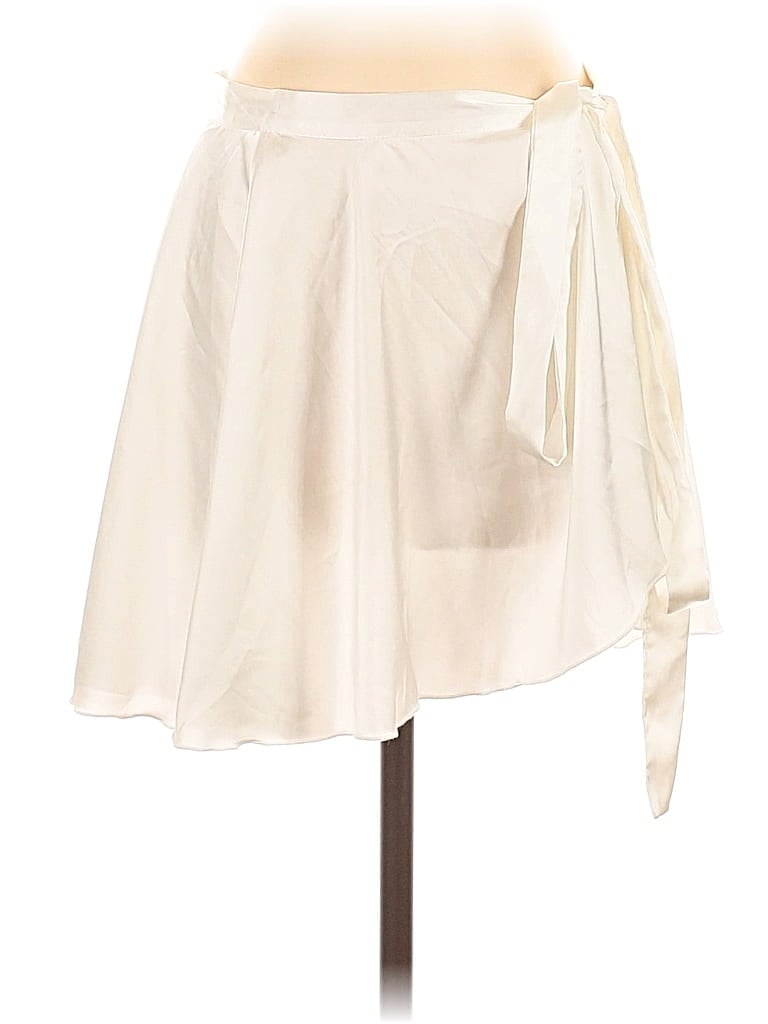 Pre-owned Commense Formal Skirt In White