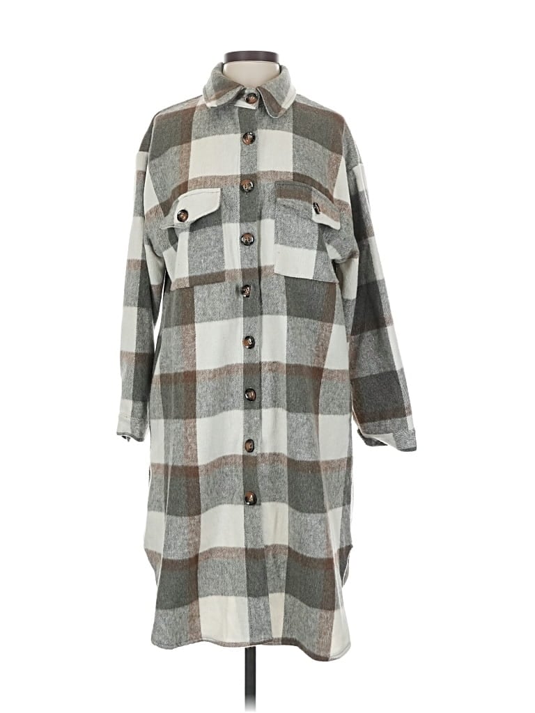 Pre-owned Unbranded Coat In Gray