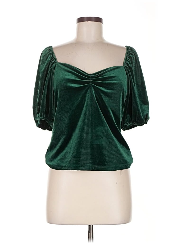 Pre-owned Rachel Rachel Roy 3/4 Sleeve Blouse In Green