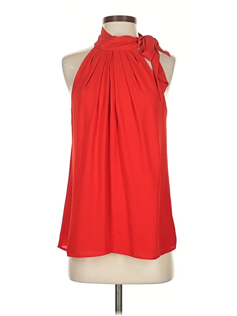 Pre-owned Express Sleeveless Blouse In Red